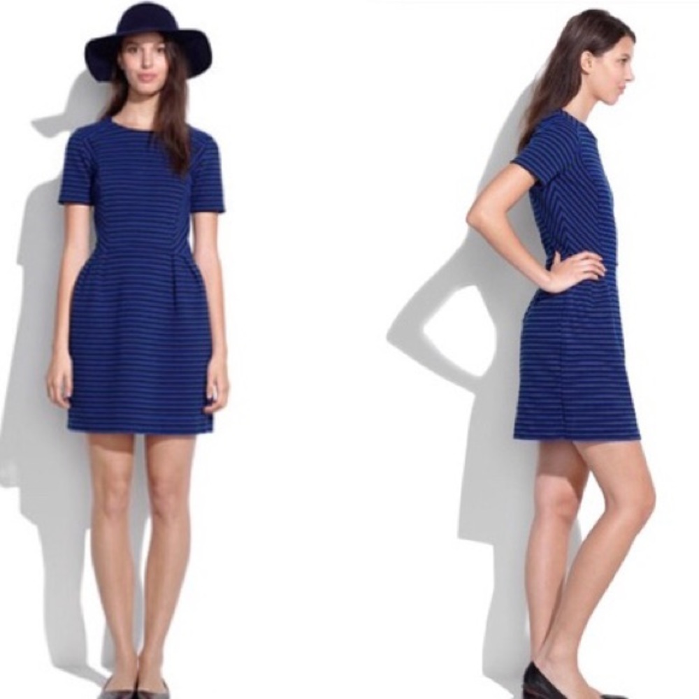 Striped black and blue Madewell dress